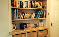 Bookcase in Mussell Oak with Oak Veneer tops