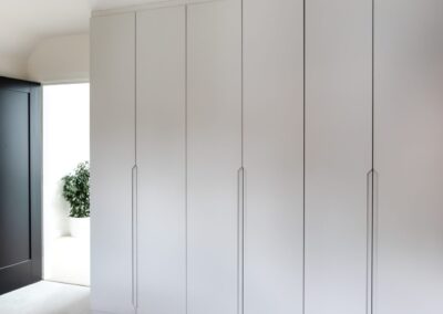 Image of white fitted hinged wardrobes