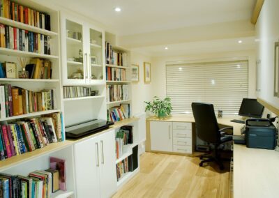 Image of fully fitted home office desk and units