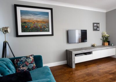 Image of a bespoke television media unit