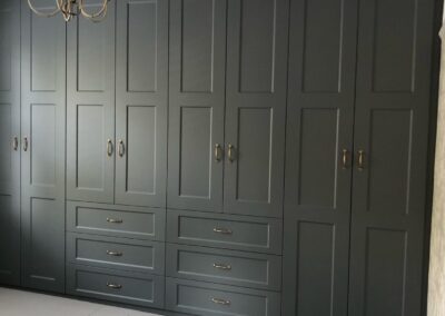 Image of panel shaker heritage wardrobes in green